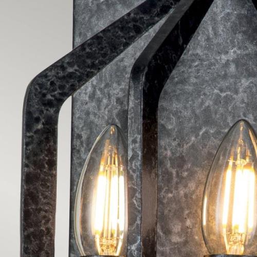 Wandlamp Vanguard, oudzwart, 2-lamps