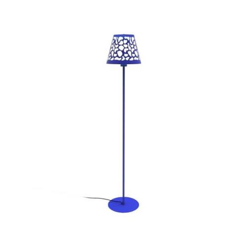 Aluminor Nihoa vloerlamp m. gatenpatroon blauw/wit