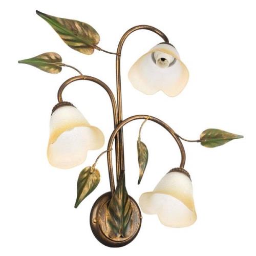 Wandlamp Miranda 3-lamps, brons