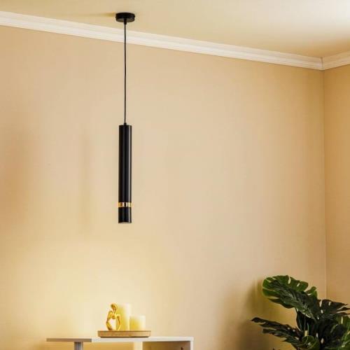 Rondo hanglamp zwart/goud, 1-lamp