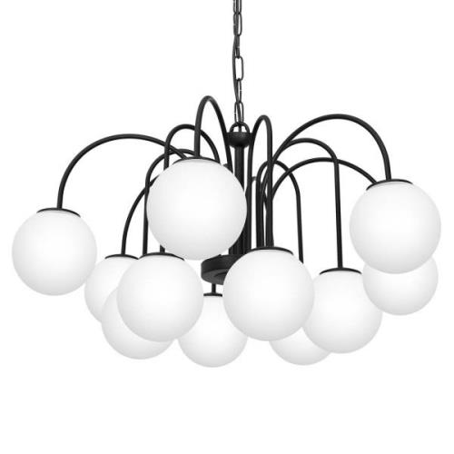 Hanglamp Berlijn 12-lamps zwart