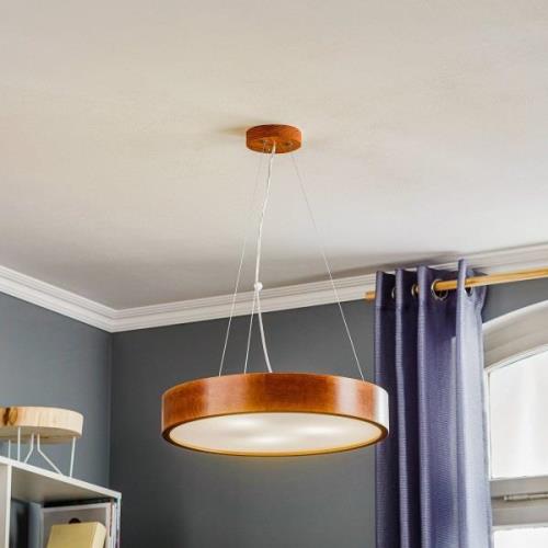 Hanglamp Kerio, Ø 47 cm, dennenhout rustiek