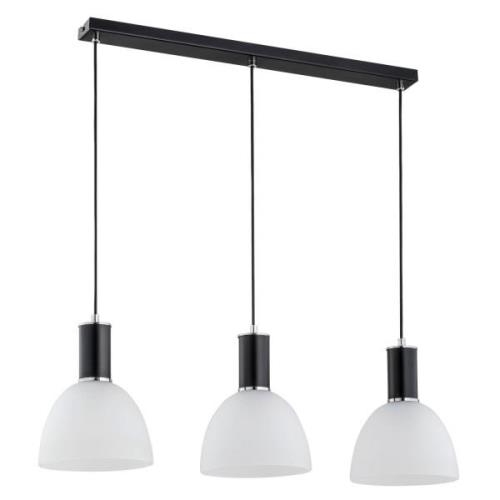 Hanglamp Dana met glazen kappen, 3-lamps