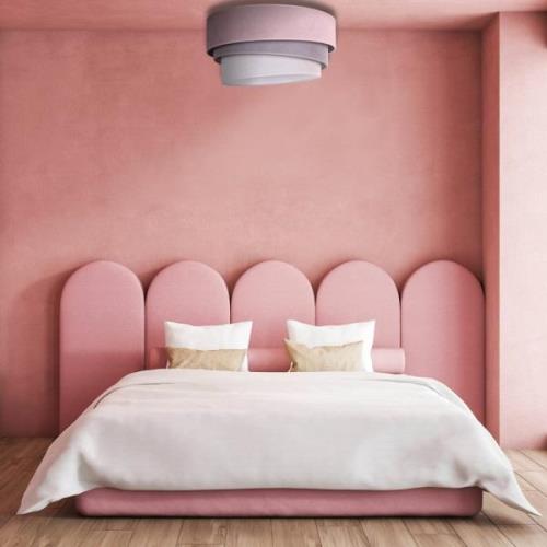 Plafondlamp Pastell Trio Ø60cm roze/grijs