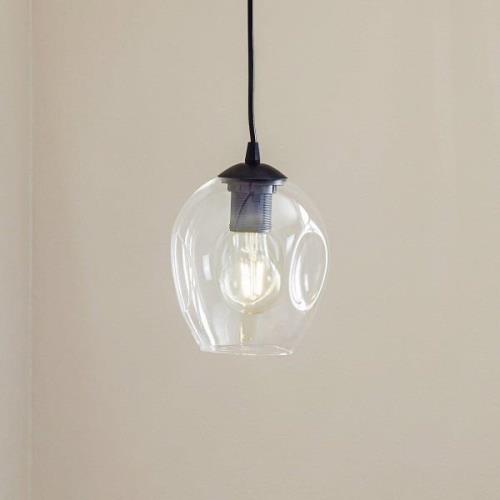 Hanglamp Starla 1-lamp, glazen kap helder