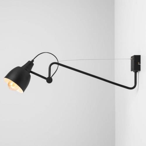 Wandlamp 1031 met dwarsarm, zwart