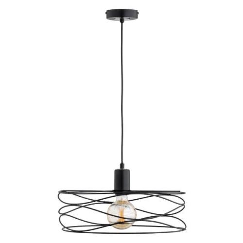 Hanglamp Diuk Big van staal, zwart