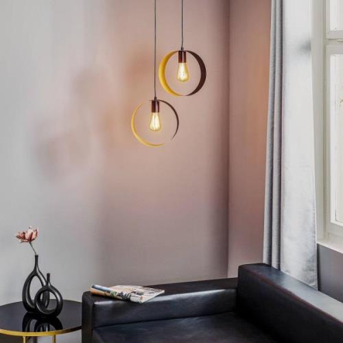 Hula hanglamp, 2-lamps, zwart/goud