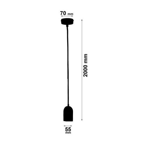 Hanglamp beton, E27 fitting