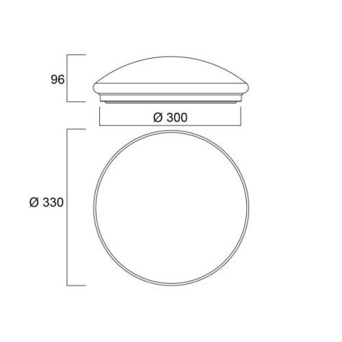 Sylvania Start Surface LED plafondlamp dimmer Ø 33cm