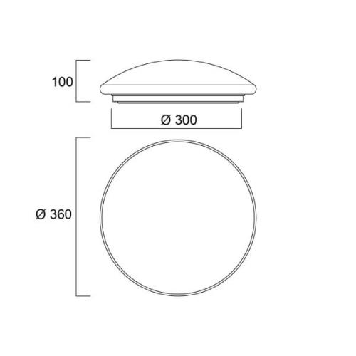 Sylvania Start Surface LED plafondlamp dimmer Ø 36cm