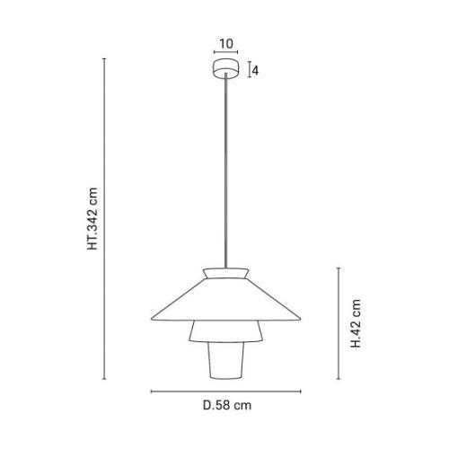 MARKET SET Hanglamp Ruche, Ø 58 cm, wit