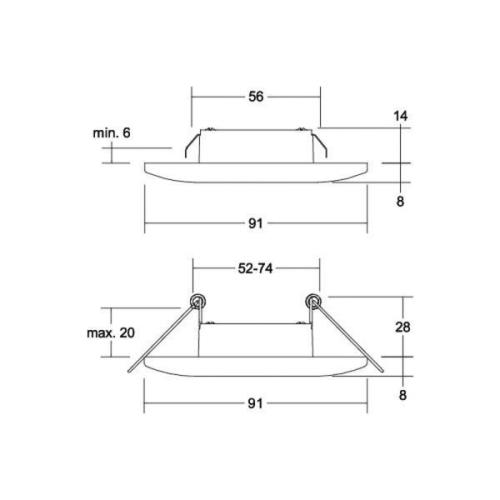 BRUMBERG Adapt LED inbouwdownlight wit