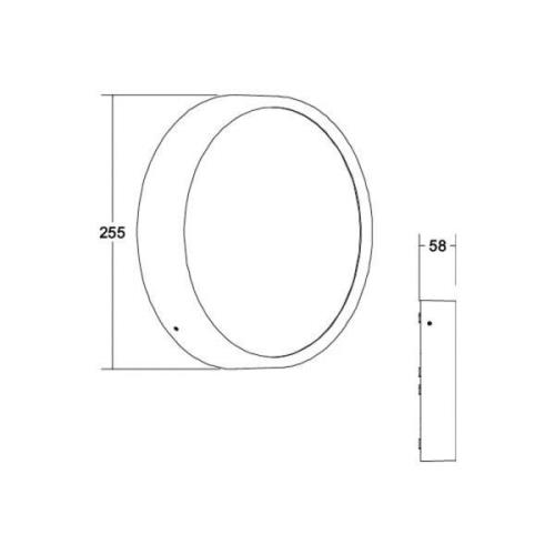 BRUMBERG Eye LED buitenwandlamp open, wit