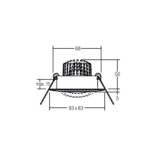 BRUMBERG BB14 inbouw dim2warm RC-dim chroom