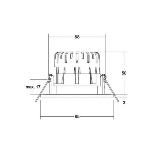 BRUMBERG BB20 IP65 inbouw RC driver hoekig zwart