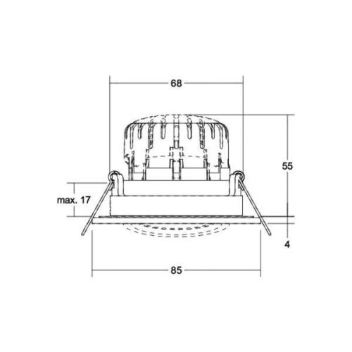 BRUMBERG BB23 inbouw IP65 RC driver hoekig zwart