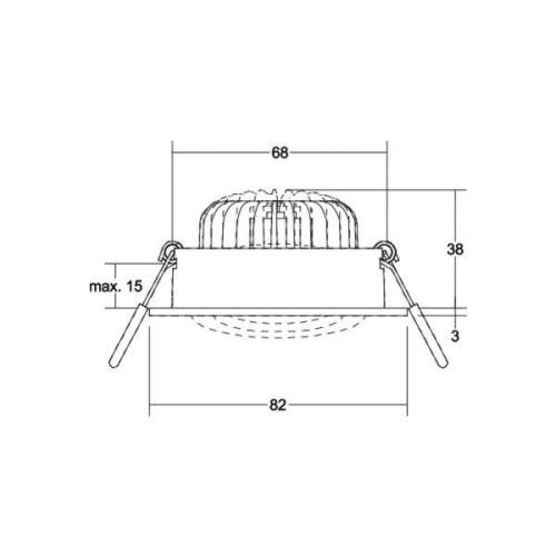 BRUMBERG BB34 LED inbouwspot niet dimbaar wit