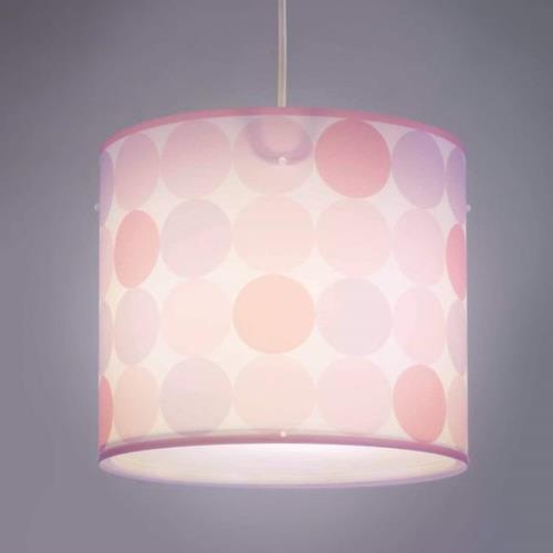 Gestippelde hanglamp Kleuren, roze