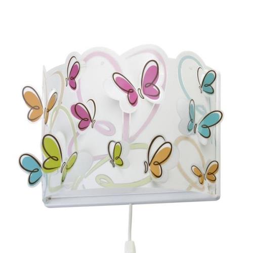 Butterfly wandlamp voor kinderen met snoer en stekker