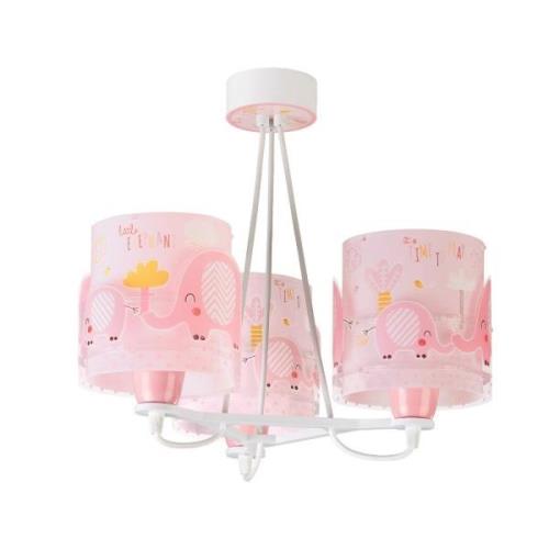 Hanglamp Little Elephant, 3-lamps, roze