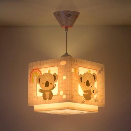 Koala hanglamp voor kinderen, 1-lamp, roze