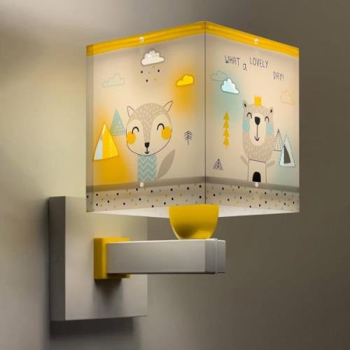 Wandlamp Hello Little met stekker