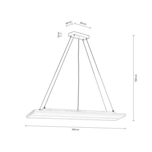 Envostar Tribe LED hanglamp, dennenhout donker