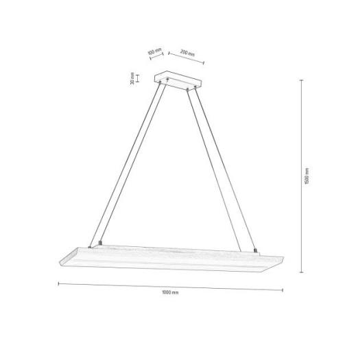 Envostar Tribe LED hanglamp, eiken geolied