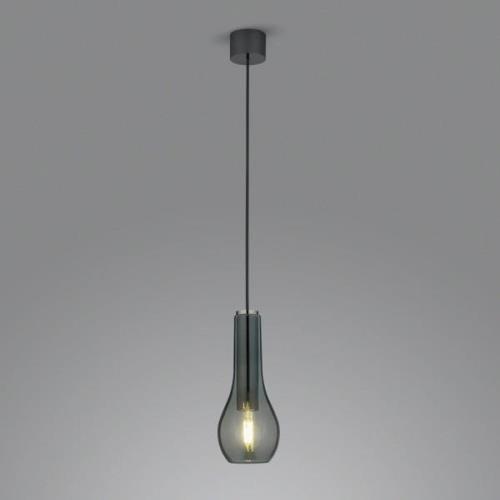 Hanglamp Gara met rookglas-kap, 1-lamp