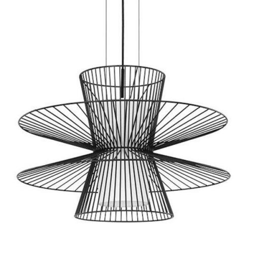 Beacon hanglamp Dulverton Ø 58 cm zwart metaal glas