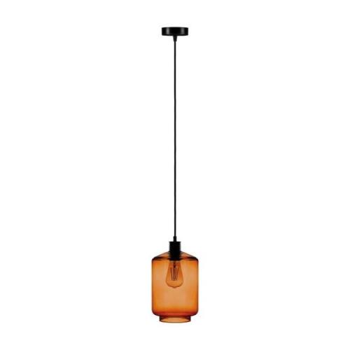 Hanglamp met glazen kap amber Ø 17cm