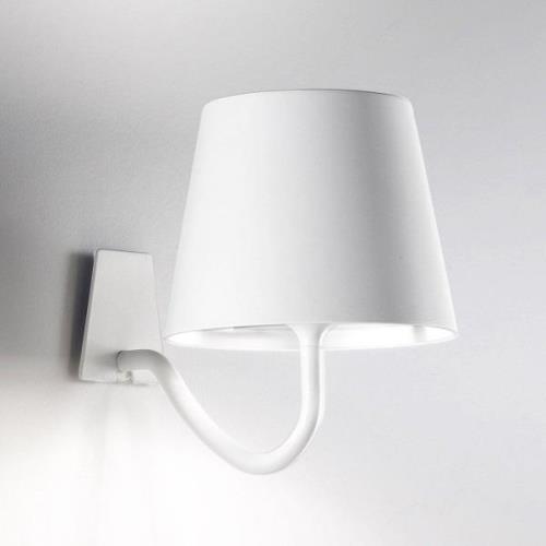 Zafferano Poldina LED wandlamp met oplaadbare batterij, wit