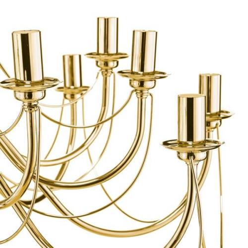 Kroonluchter Retro, 16-lamps, goud