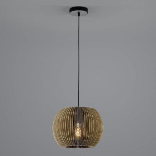 Layer hanglamp van karton, rond, 1-lamp