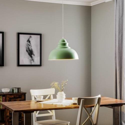 Hanglamp Corin van metaal, groen