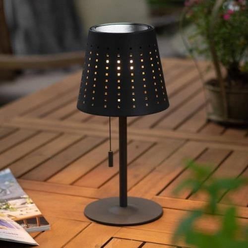 LED tafellamp Mandy USB-aansluiting, solar, zwart