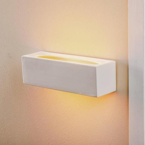 Wandlamp Cube Line up/down van keramiek, wit