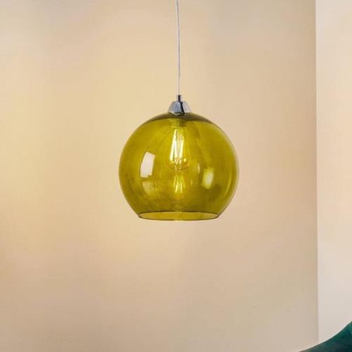 Hanglamp Colour, glazen kap groen