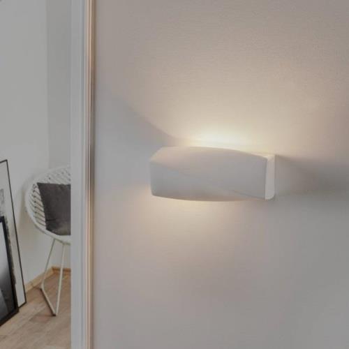 Wandlamp Turn mini van keramiek, up/down, wit