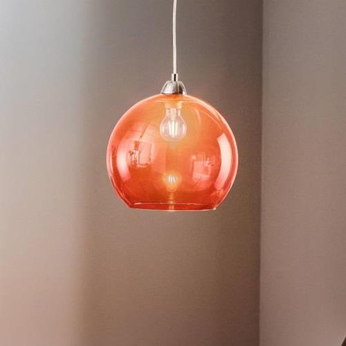 Hanglamp Colour, glazen kap rood