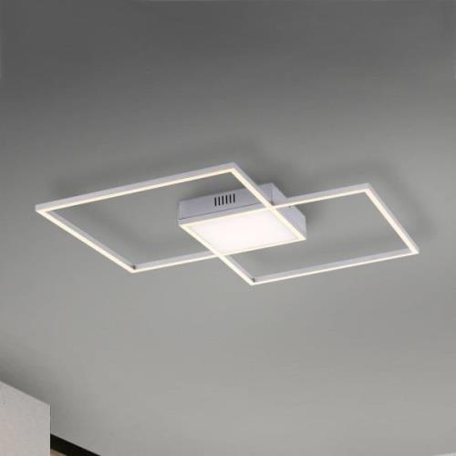 LED plafondlamp Asmin, CCT, staal, 60x60cm