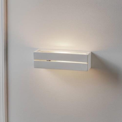 Wandlamp keramiek Top, wit, 32 x 9 cm