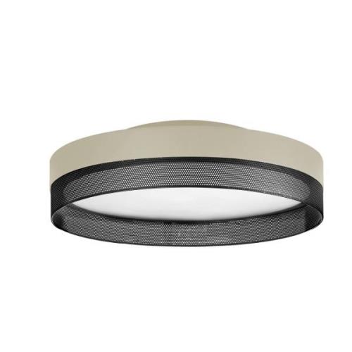 LED plafondlamp Mesh, Ø 45 cm, zand/zwart