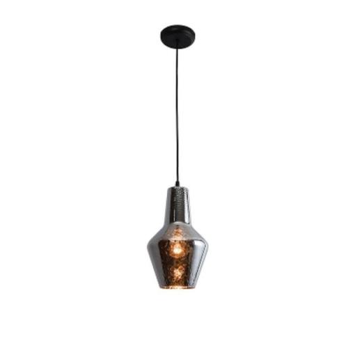 Hanglamp 17055 van glas, chroom, Ø 17 cm