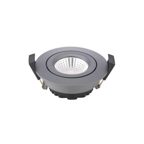 LED plafondinbouwspot Diled, Ø 8,5cm, 6 W, 3.000 K, antraciet