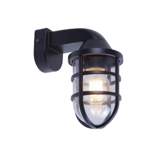 Cap buitenwandlamp, zwart, hoogte 21,5 cm