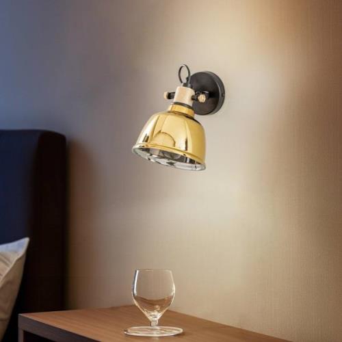 Wandlamp Amalfi met gemetalliseerd glas, goud