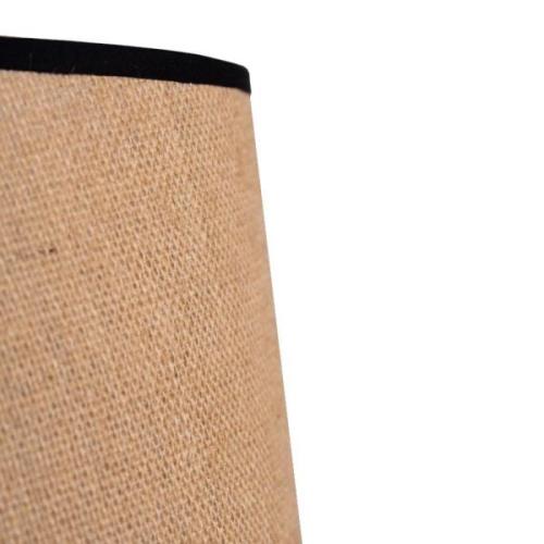 Plafondlamp Jute & black, natuurlijk bruin, Ø40cm