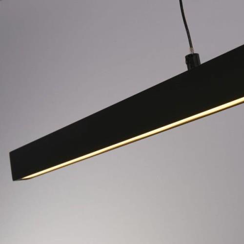 Layla LED hanglamp, lineair, zwart, in hoogte verstelbaar, CCT